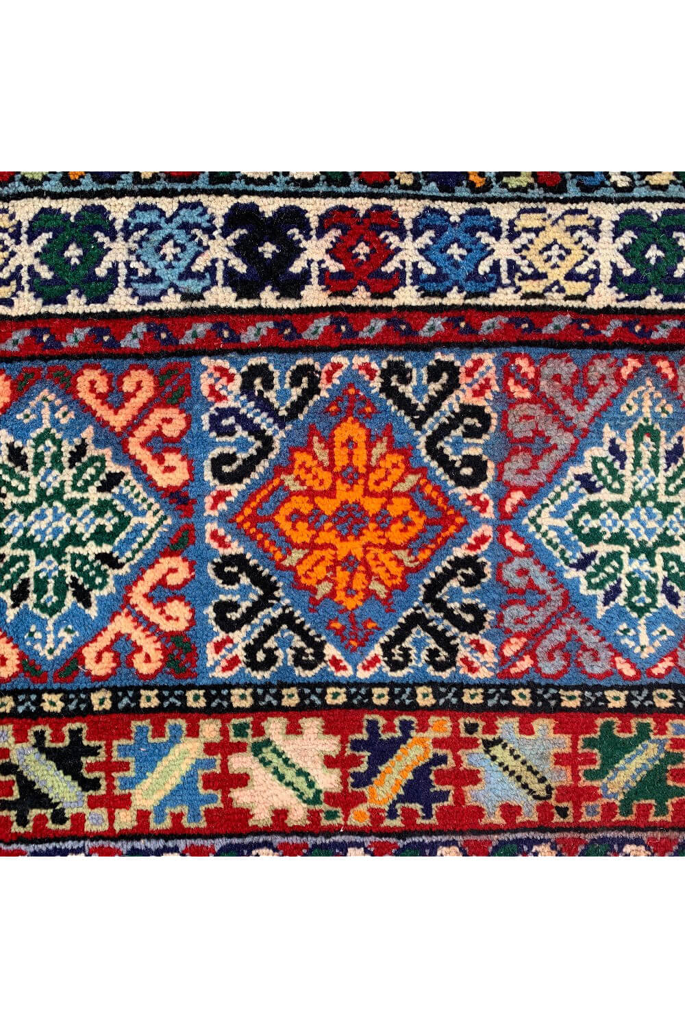 Authentic Hand Knotted Vintage Morocco Wool Area Rug 10.3 X 6.10 Ft (386 Ger)