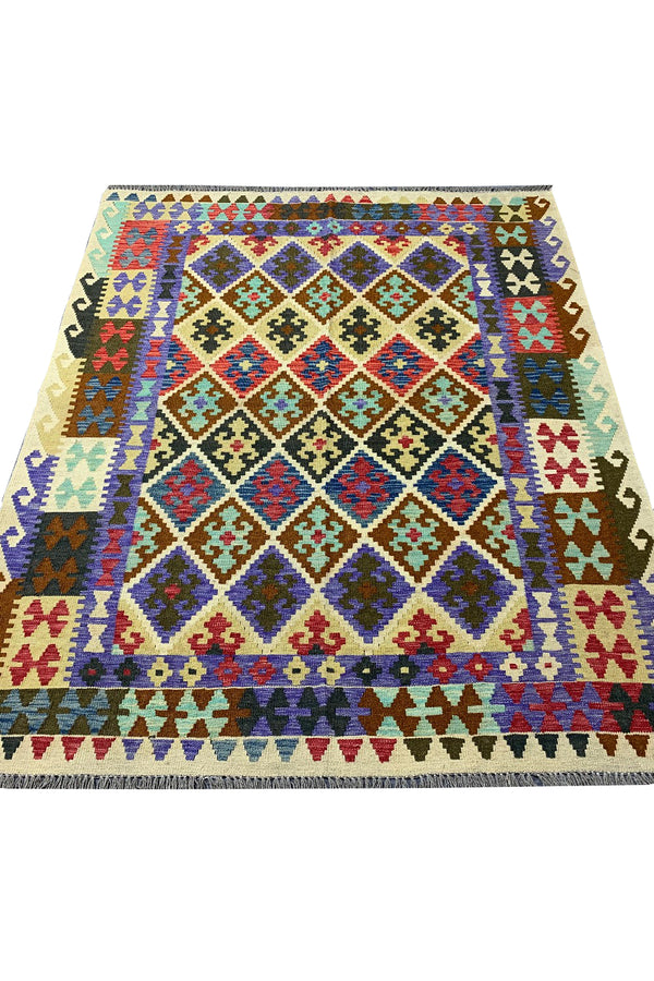 MODERN CHOBI KILIM 6.4 X 5.3 FT