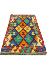 MODERN CHOBI KILIM 2.11 X 1.11 FT