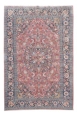 Authentic Hand Knotted Vintage Kashmiri Wool Area Rug 7.4 x 4.11 Ft (1811 Ger-4)