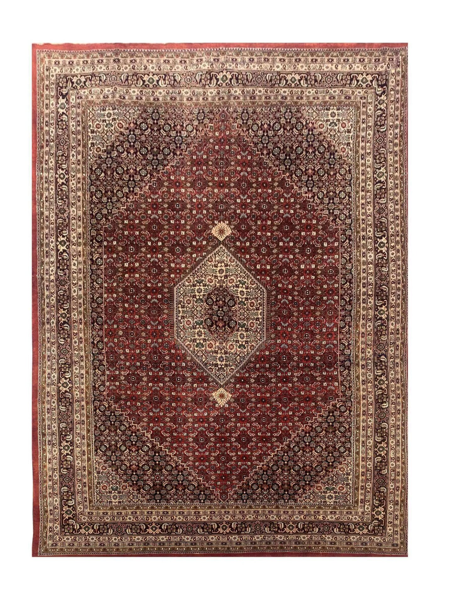 Amazing Hand Knotted Vintage Bijour Wool Area Rug 11.6 x 7.10 Ft