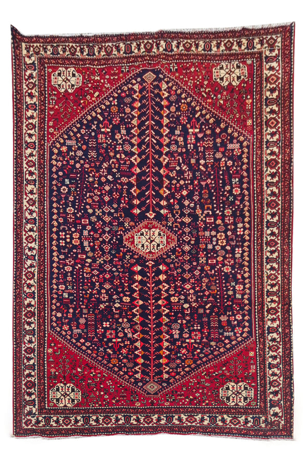 Authentic Hand Knotted Vintage Mai Mai Wool Area Rug 9.10 x 6.6 Ft (1478 Ger-4)