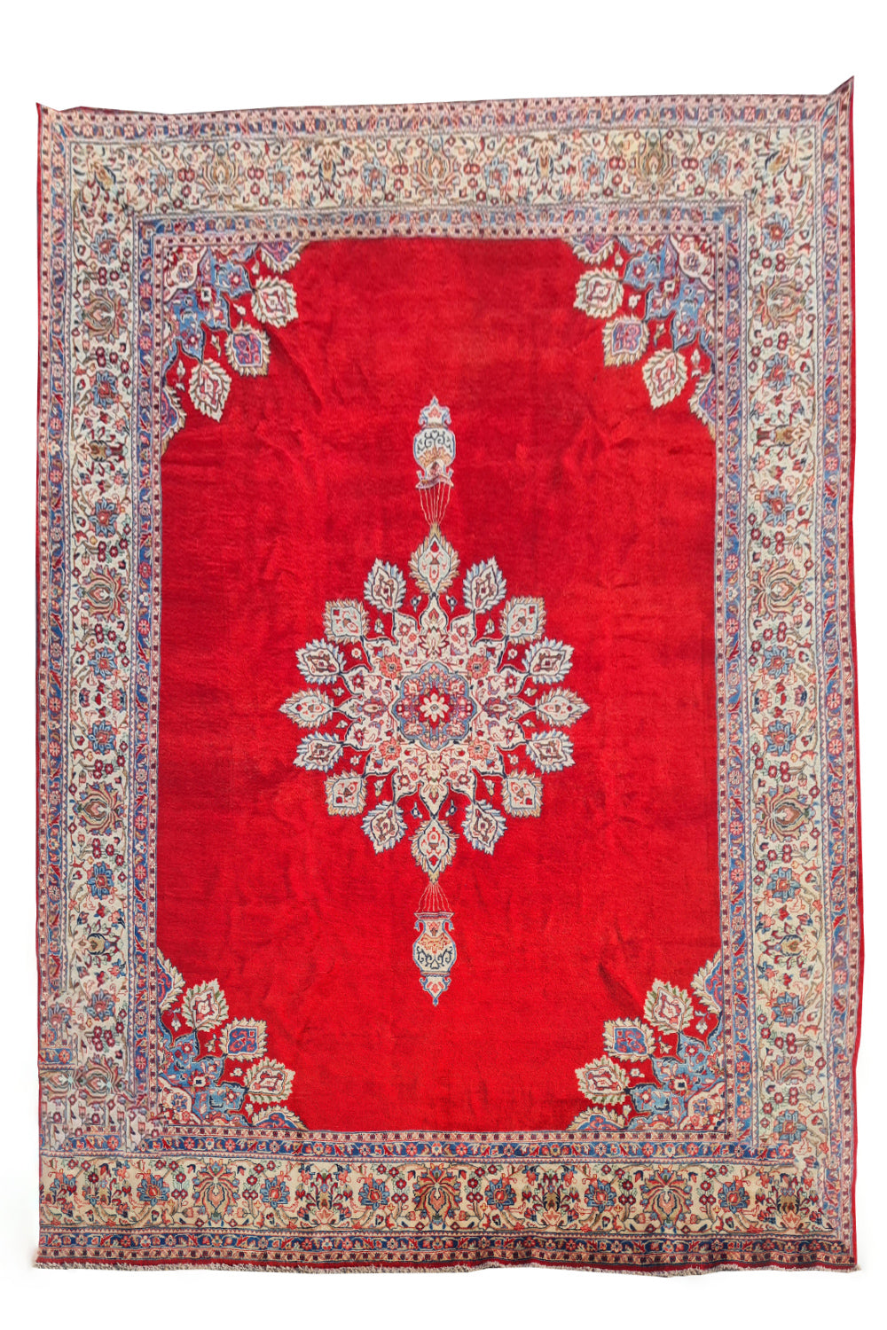 Authentic Hand Knotted Vintage Qashoun Wool Area Rug 12 x 9 Ft (1507 Ger-4)