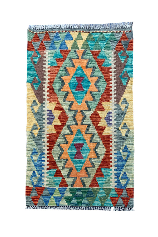 MODERN CHOBI KILIM 2.10 X 1.11 FT