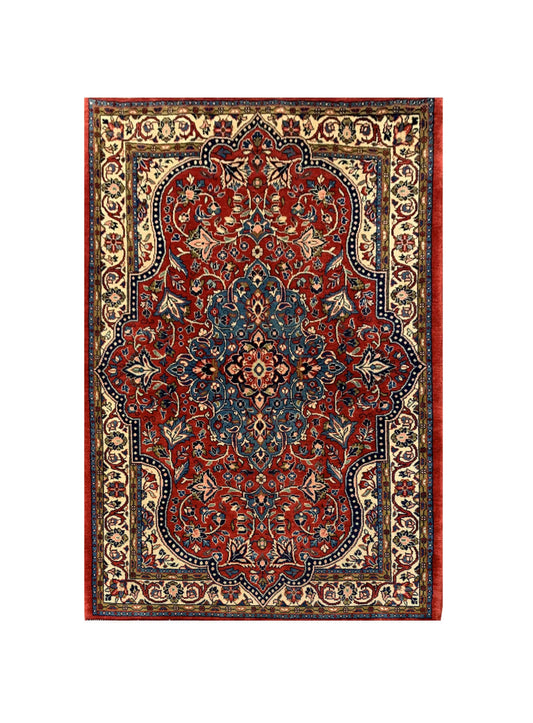 Amazing Hand Knotted Qashoun Wool Area Rug 5.2 x 3.7 Ft