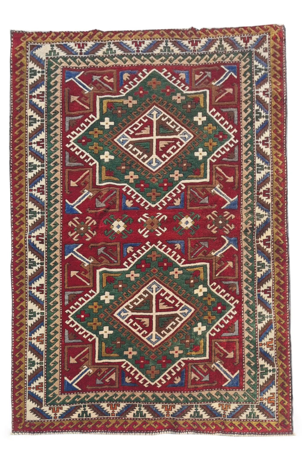 Amazing Hand Knotted Vintage Traditional Tribal Kurdi Wool Area Rug 6 x 4 Ft