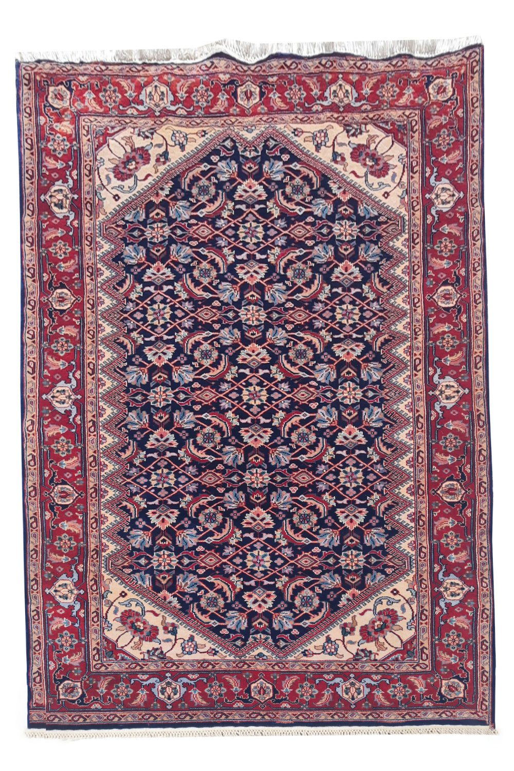 Authentic Hand Knotted Vintage Bijour Wool Area Rug 6 x 4 Ft (936 Ger-4)