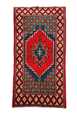 AUTHENTIC HAND KNOTTED VINTAGE MOROCCO WOOL AREA RUG 6.9 X 3.1 FT (596 GER)