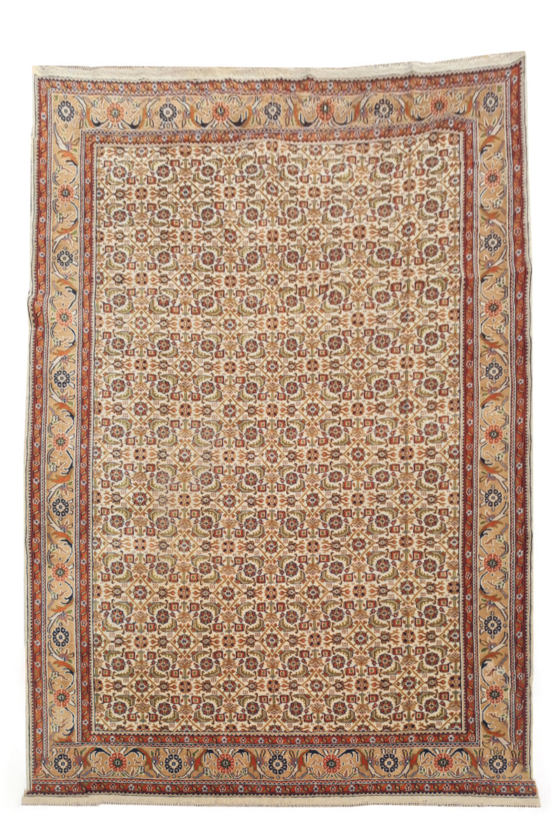 Authentic Hand Knotted Vintage Bijour Wool Area Rug 11.5 x 8.3 Ft (70 Ger-4)