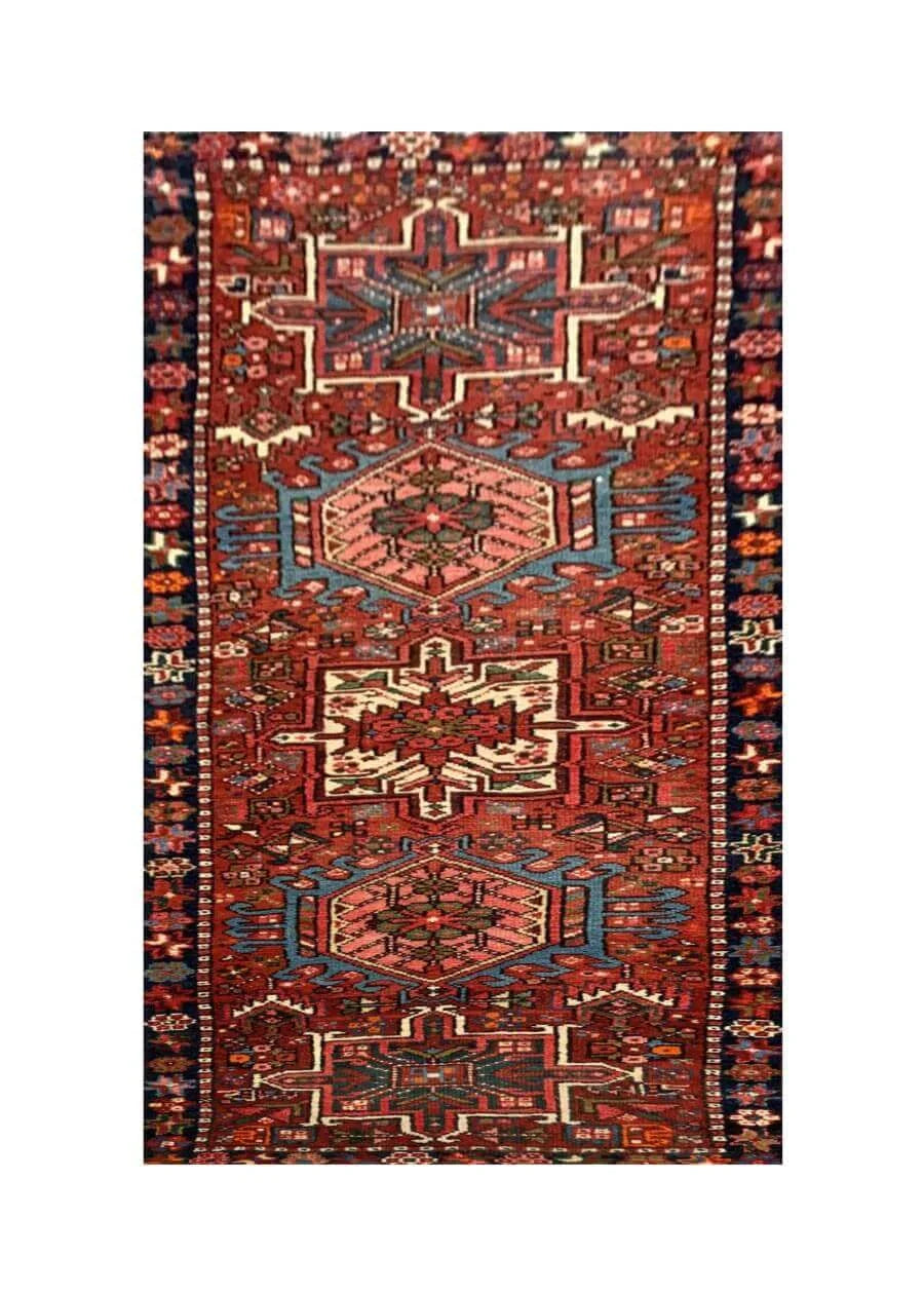 Amazing Hand Knotted Vintage Hamidoun Wool Area Runner Rug 5.10 x 1.10 Ft