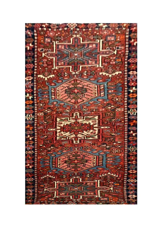 Amazing Hand Knotted Vintage Hamidoun Wool Area Runner Rug 5.10 x 1.10 Ft