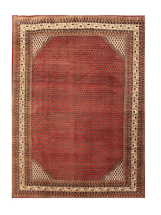 Amazing Hand Knotted Antique Badam Gul Wool Area Rug 10.10 x 7.11 Ft