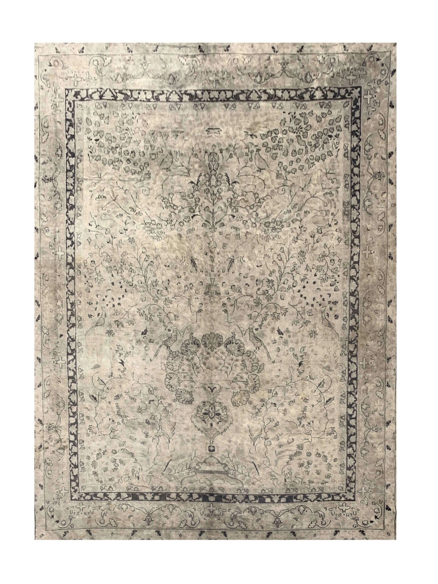 Amazing Hand Knotted Vintage Hamidoun Wool Area Rug 11.6 x 9.4 Ft
