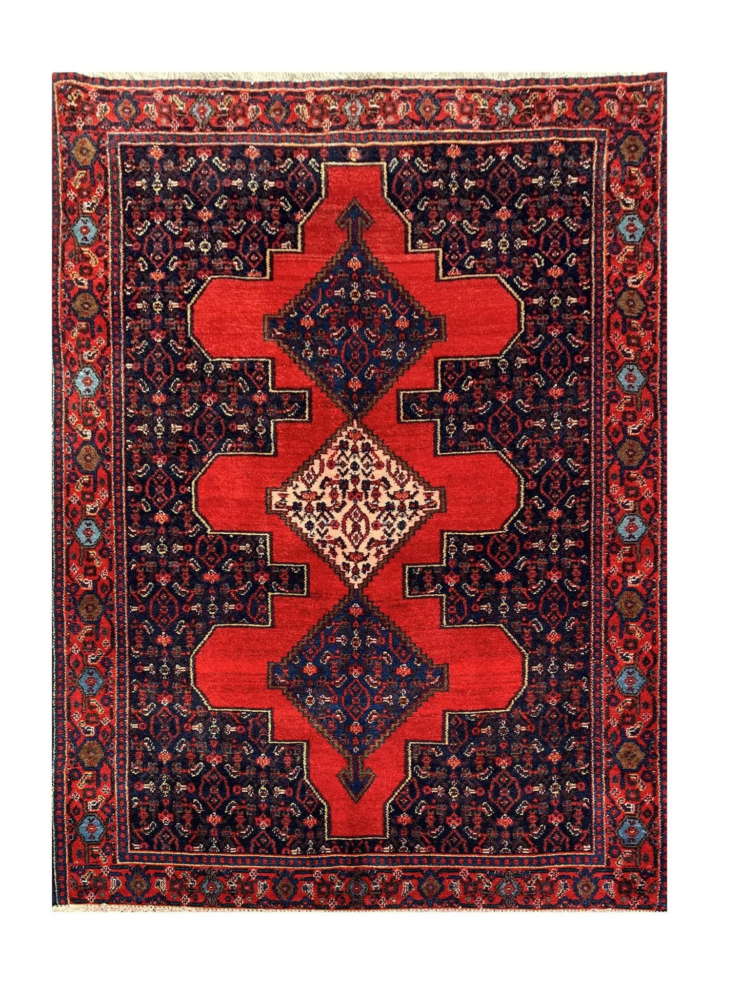 Amazing Hand Knotted Baghtiyaar Wool Area Rug 5.2 x 3.8 Ft