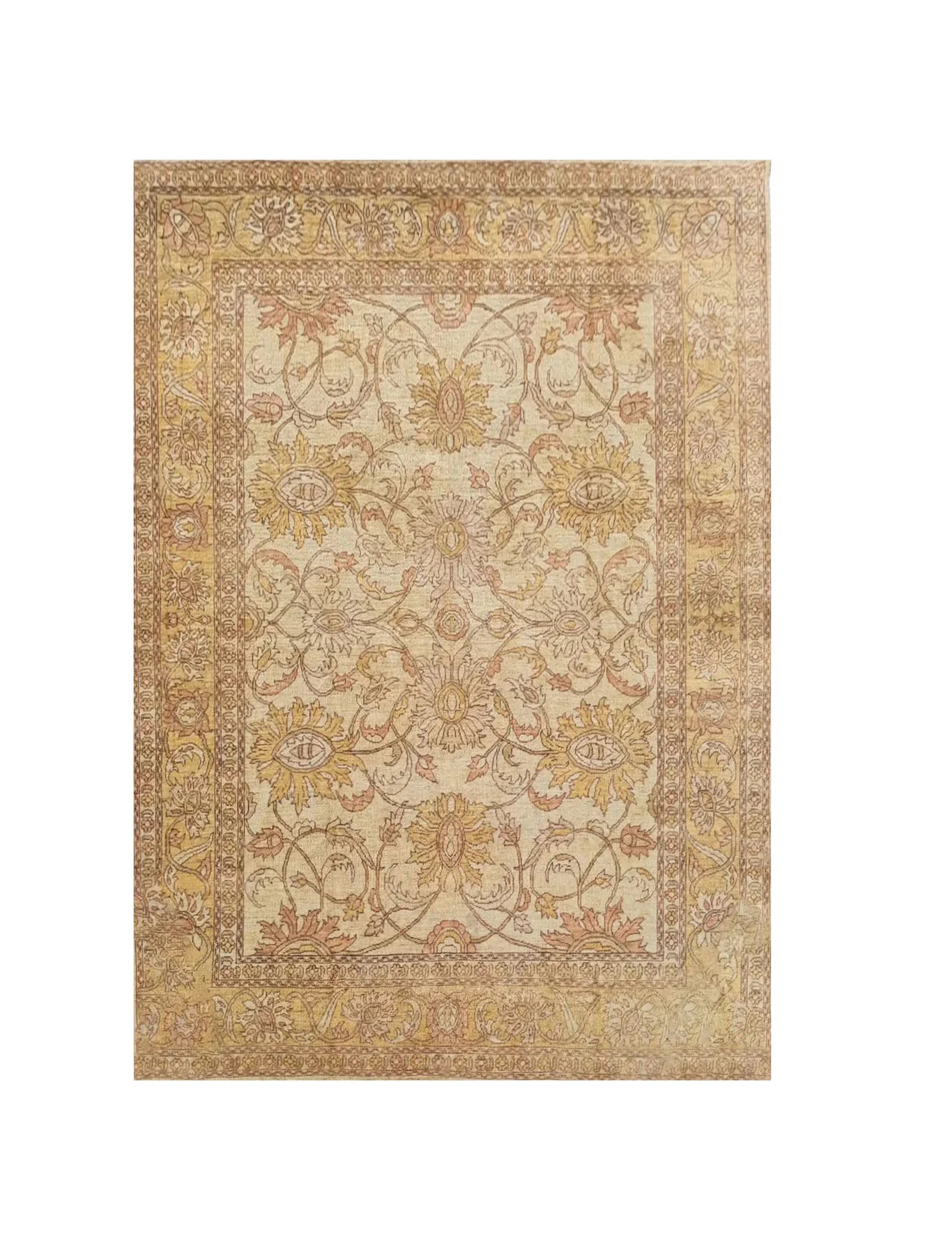 Authentic Hand Knotted Vintage Afghan Chobi Wool Area Rug 9.11 x 8.1 Ft (1497 Ger-4)