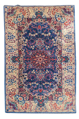 Authentic Hand Knotted Vintage Qirmoun Wool Area Rug 5.0 x 3.0 Ft (1761 Ger-4)