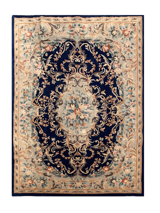 Amazing Hand Knotted Vintage Tibet Wool Area Rug 9.8 x 6.6 Ft