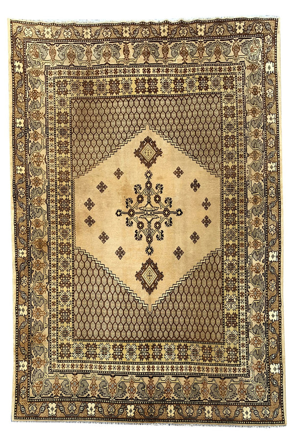 Amazing Hand Knotted Turkish Wool Area Rug 8 x 6 Ft