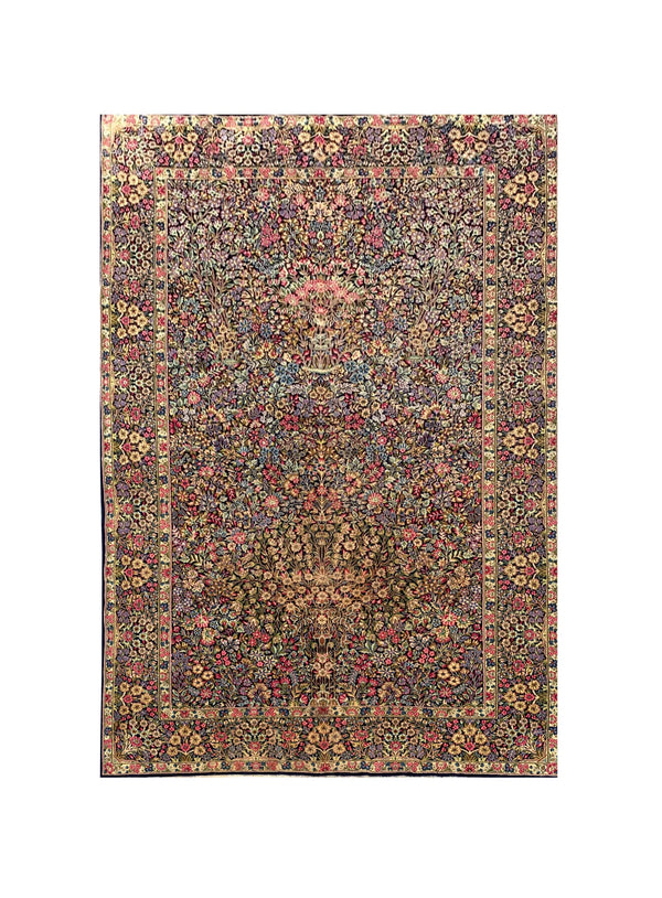 Amazing Hand Knotted Vintage Qirmoun Wool Area Rug 11.6 x 7.11 Ft