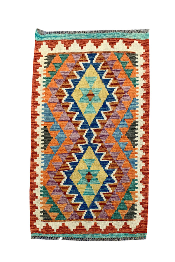 MODERN CHOBI KILIM 2.11 x 1.10 Ft