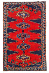 Amazing Hand Knotted Vintage Tribal Baghtiyaar Pictorial Wool Area Rug 7 x 4 Ft