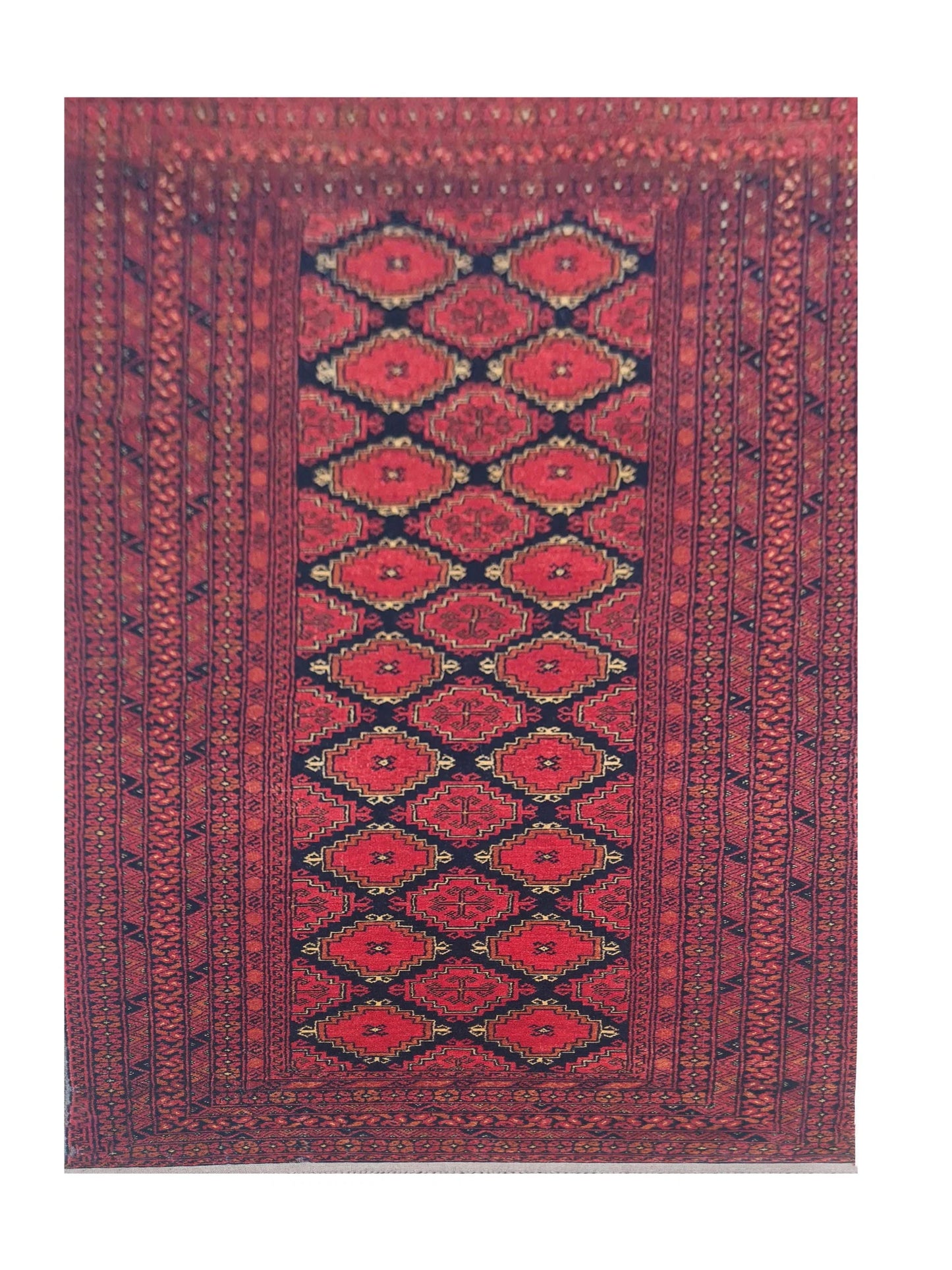 Amazing Hand Knotted Vintage Khuduz Waziri Wool Area Runner Rug 9 x 3 Ft