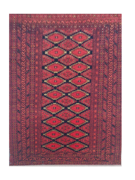 Amazing Hand Knotted Vintage Khuduz Waziri Wool Area Runner Rug 9 x 3 Ft