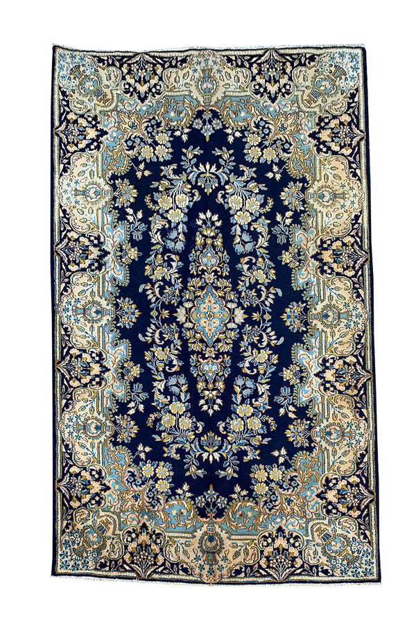 AUTHENTIC HAND KNOTTED VINTAGE QIRMOUN WOOL AREA RUG 7.4 X 4.4 FT (465 GER)