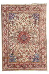 Authentic Hand Knotted Vintage Tabreez Wool Area Rug 12.8 x 8.6 Ft (1553 Ger-4)