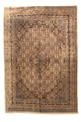 Amazing Hand Knotted Vintage Tribal Bijour Wool Area Rug 11.5 x 8.1 Ft