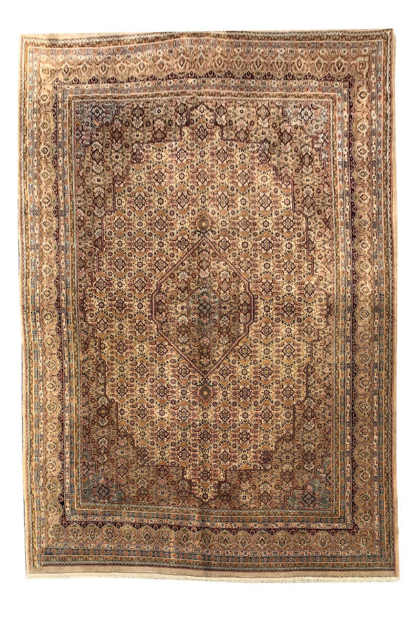 Amazing Hand Knotted Vintage Tribal Bijour Wool Area Rug 11.5 x 8.1 Ft