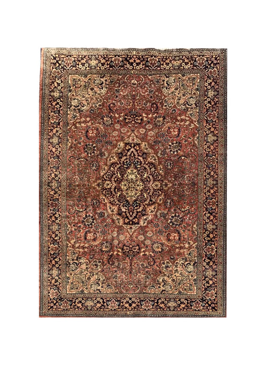 Amazing Hand Knotted Vintage Tabreez Wool Area Rug 6.3 x 4.1 Ft