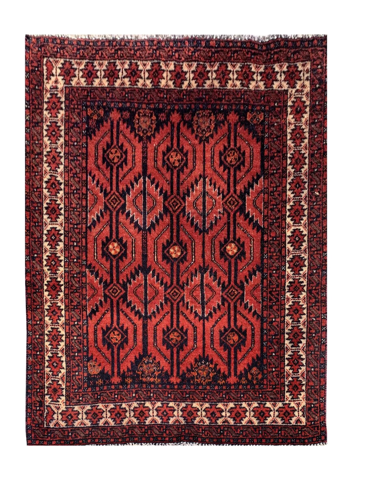 Amazing Hand Knotted Vintage Qaisery Wool Area Rug 2.8 x 2.5 Ft