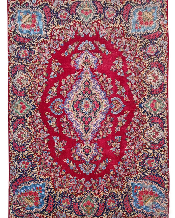 Amazing Hand Knotted Vintage Qirmoun Wool Area Rug 14 x 9 Ft