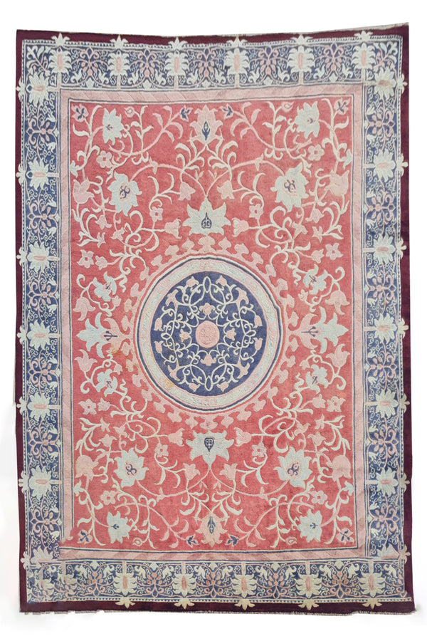 Authentic Hand Knotted Vintage Gabbah Nepal Wool Area Rug 11.5 x 8.11 Ft (1548 Ger-4)