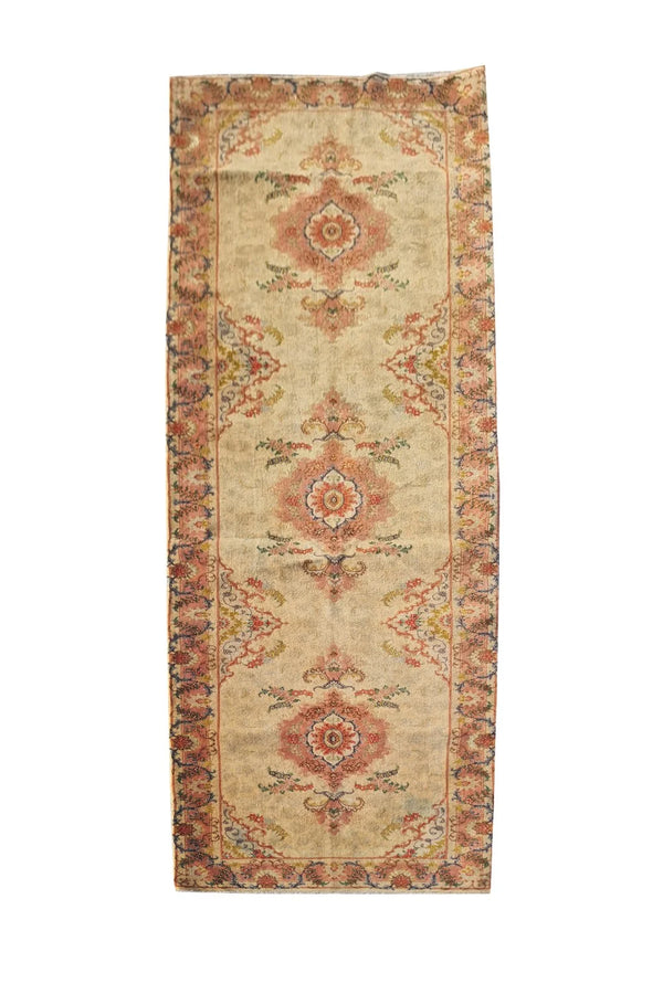 Amazing Hand Knotted Vintage Shahi Tabreez Wool Area Runner Rug 10 x 3 Ft