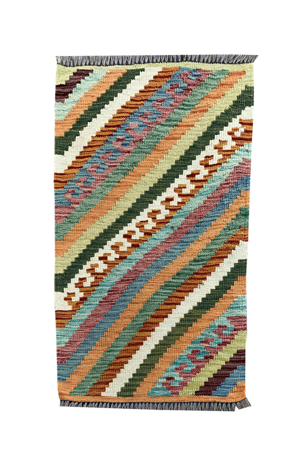 MODERN CHOBI KILIM 2.9 x 1.11 Ft