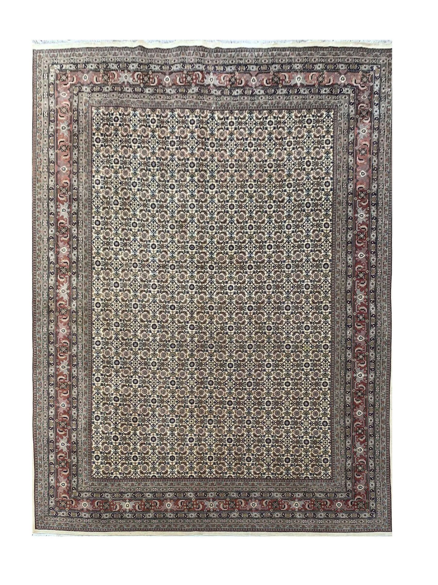 Amazing Hand Knotted Vintage Bijour Wool Area Rug 11.2 x 8.5 Ft