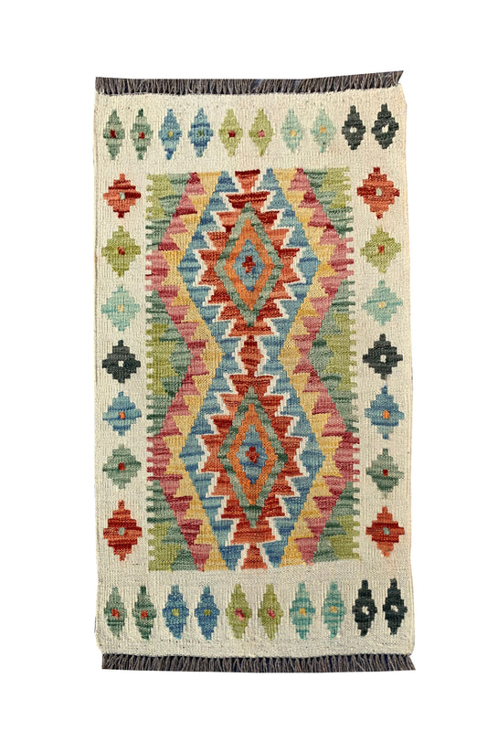 MODERN CHOBI KILIM 2.9 x 2.1 Ft
