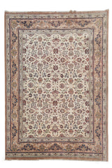 Authentic Hand Knotted Vintage Indo Wool Area Rug 9.9 x 8.2 Ft (178 Ger-4)