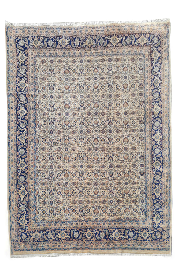 Authentic Hand Knotted Vintage Bijour Wool Area Rug 8.1 x 6.5 Ft (1433 Ger-4)