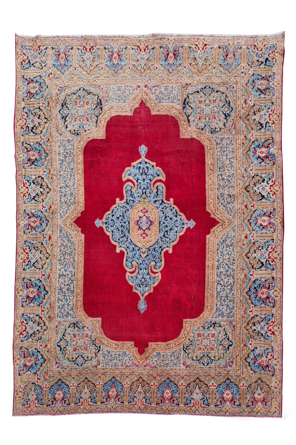 Amazing Hand Knotted Vintage Qirmoun Wool Area Rug 13 x 10 Ft