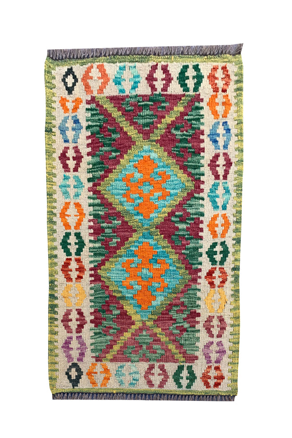 MODERN CHOBI KILIM 2.9 X 2.1 FT