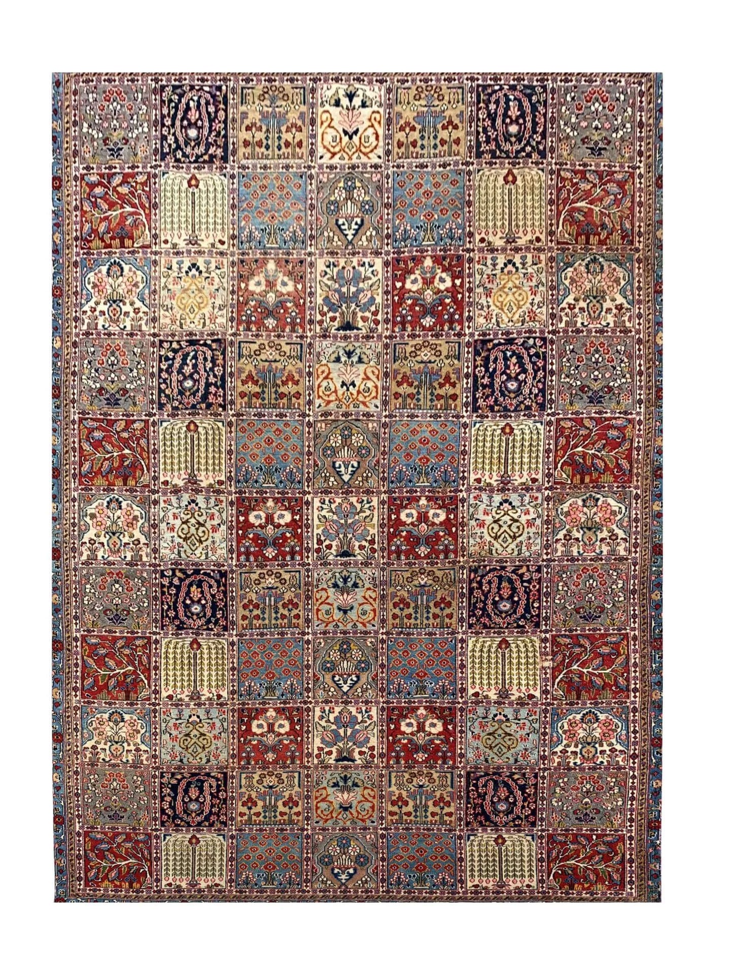 Amazing Hand Knotted Vintage Baghtiyaar Wool Area Rug 9.6 x 5.10 Ft