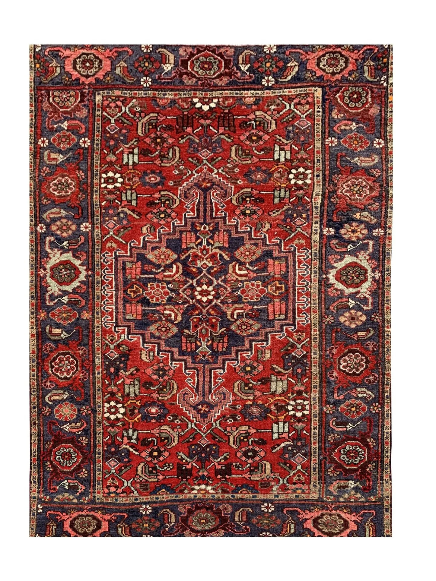 Amazing Hand Knotted Vintage Hamidoun Wool Area Rug 6.2 x 4.1 Ft