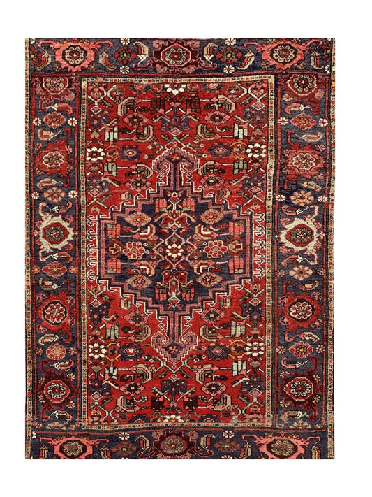 Amazing Hand Knotted Vintage Hamidoun Wool Area Rug 6.2 x 4.1 Ft