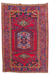 Authentic Hand Knotted Vintage Baghtiyaar Wool Area Rug 10.7 x 6.4 Ft (1489 Ger-4)