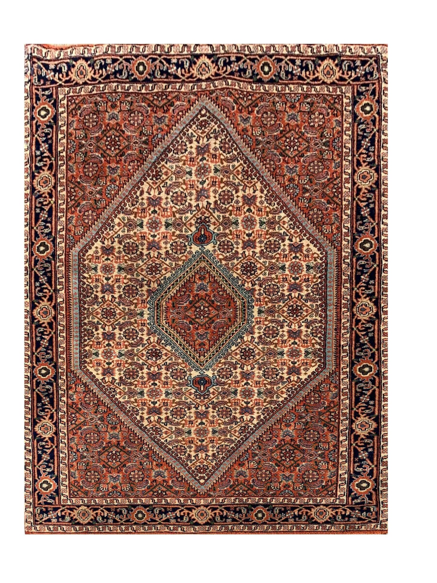 Amazing Hand Knotted Vintage Bijour Wool Area Rug 5.5 x 3.7 Ft