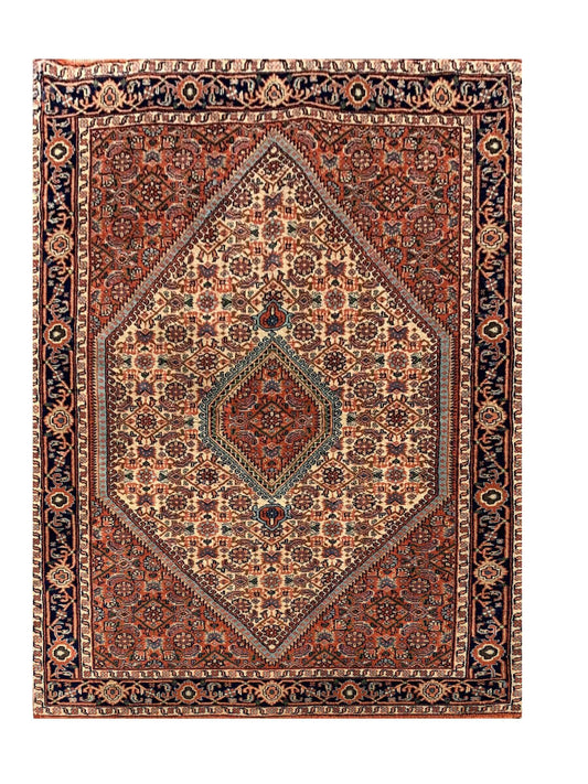 Amazing Hand Knotted Vintage Bijour Wool Area Rug 5.5 x 3.7 Ft