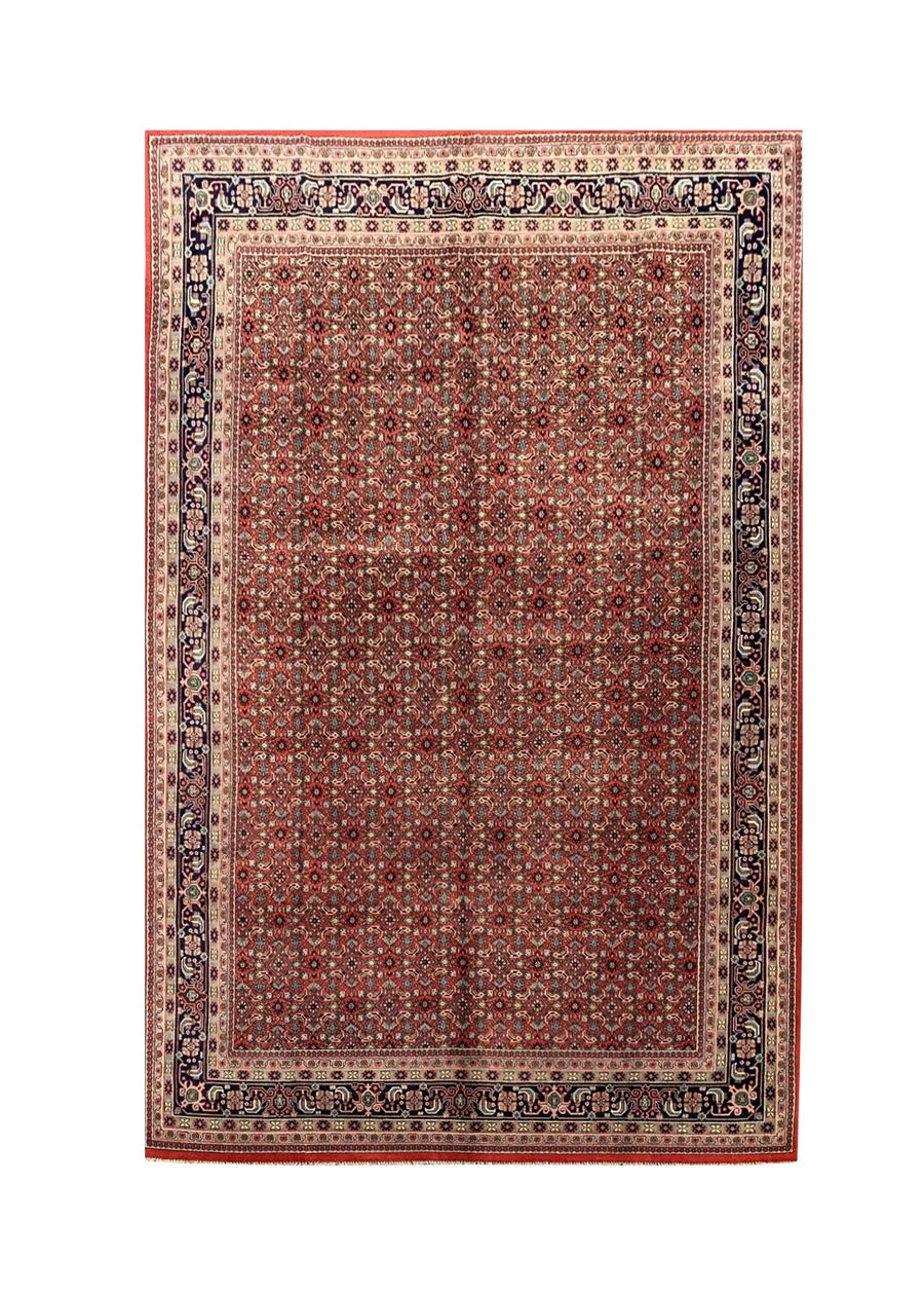 Authentic Hand Knotted Vintage Bijour Wool Area Rug 11.7 x 8.0 Ft